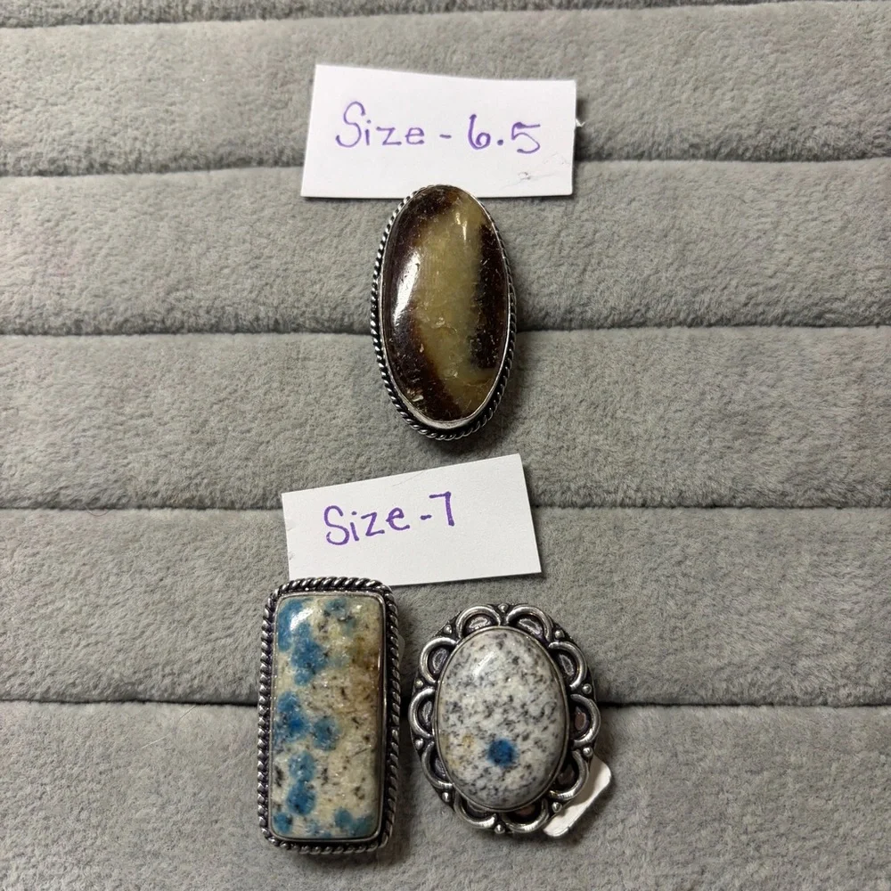 K2 Jasper and Septarian Rings